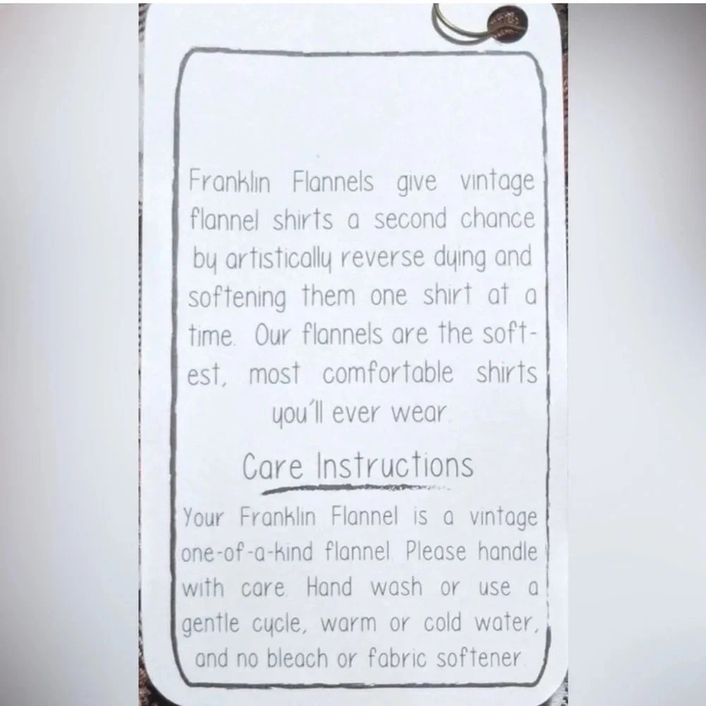 Franklin Flannels Upcycled Bleached Button Down F… - image 7